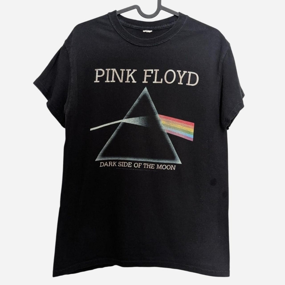 Pink Floyd Band The Dark Side Of The Moon Black Graphic T-Shirt Small Very Good